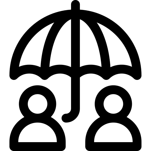 Umbrella weather guarantee user icon