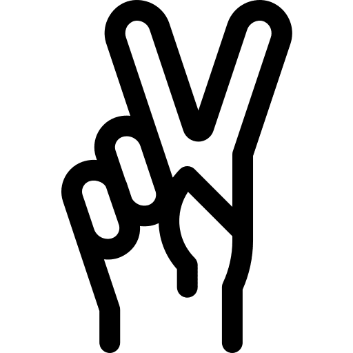 Victory fingers gesture hands and gestures icon