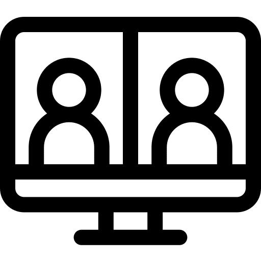 Videocall video conference conversation computer icon