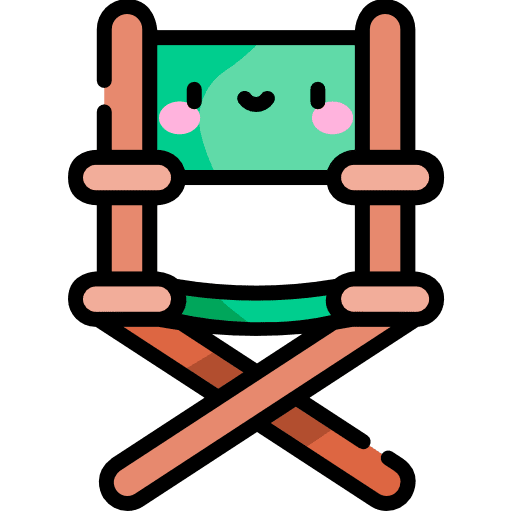 Director chair furniture and household chair smiley icon