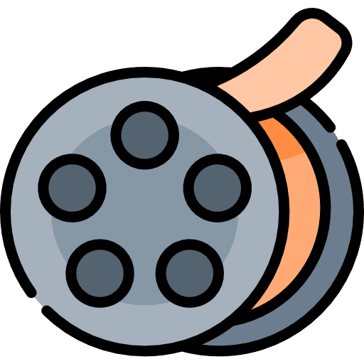 Film roll rolls entertainment film roll icon