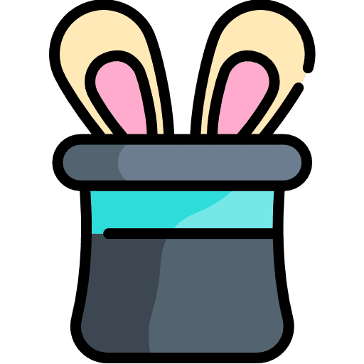 Magician hat animals entertainment rabbit icon