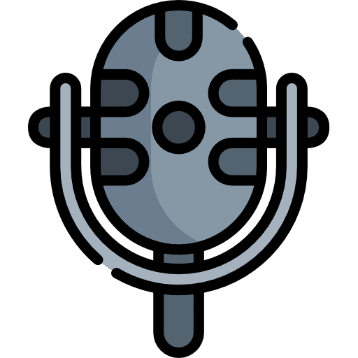 Microphone technology music and multimedia radio icon
