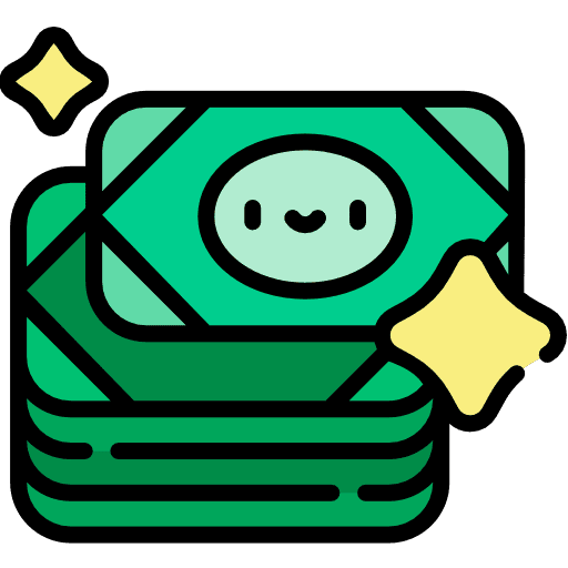 Money stack business and finance smiley icon