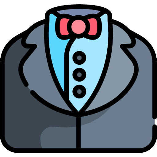 Smoking fashion elegant suit icon