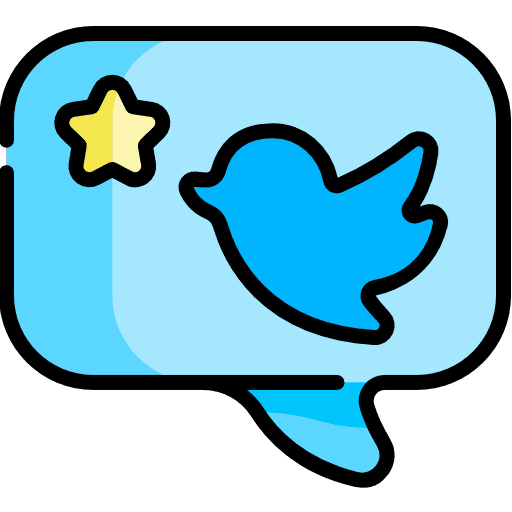 Twitter social network interface message icon