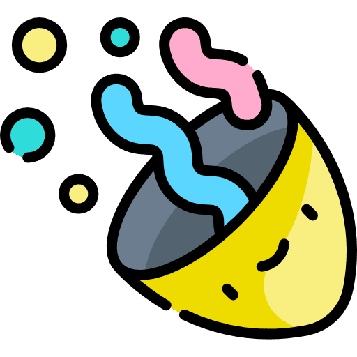 Confetti smiley entertainment garland icon