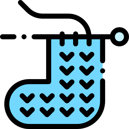 Knit feet knitted clothes icon
