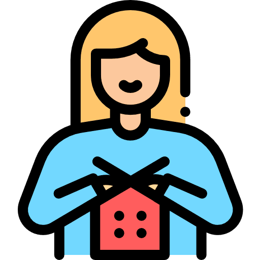 Knitting needles hobbies and free time needle icon