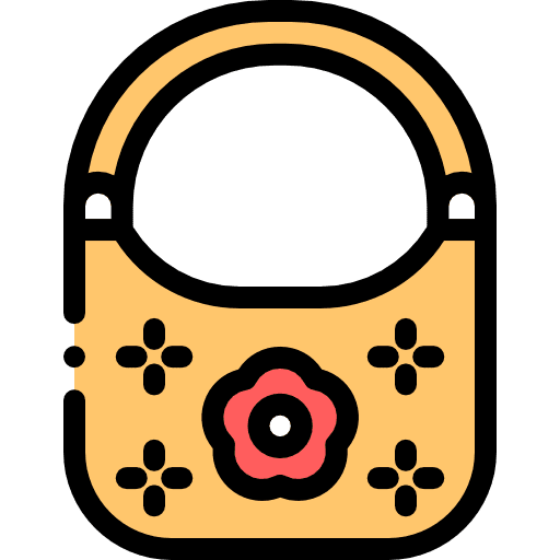 Bag femenine decorative accessory icon
