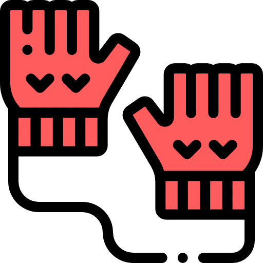 Gloves textile winter knit icon