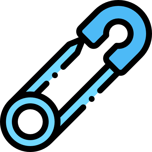 Safety pin safety tools sew icon