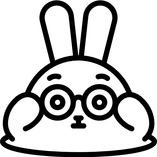 Bunny animals easter bunny user icon