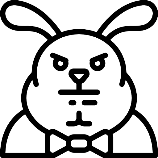 Bunny user wildlife animals icon