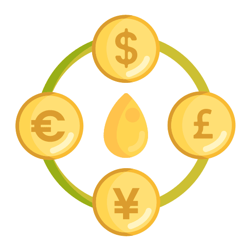 Currencies coins euro currency icon