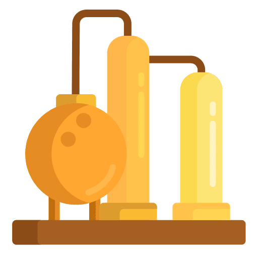 Distillation process education distilling icon
