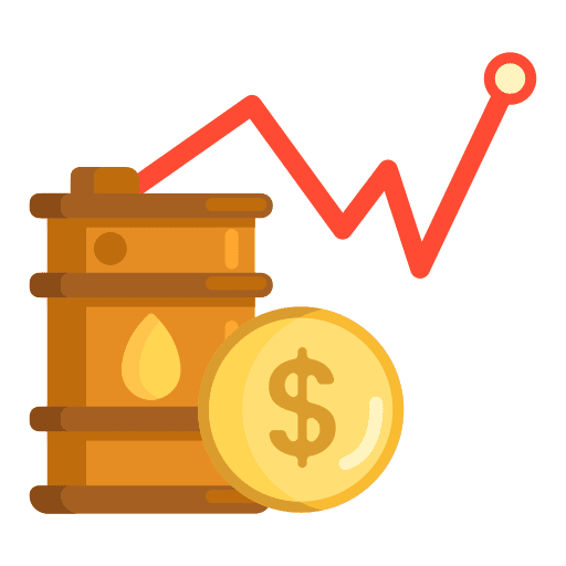 Oil price currency chemical oil barrel icon