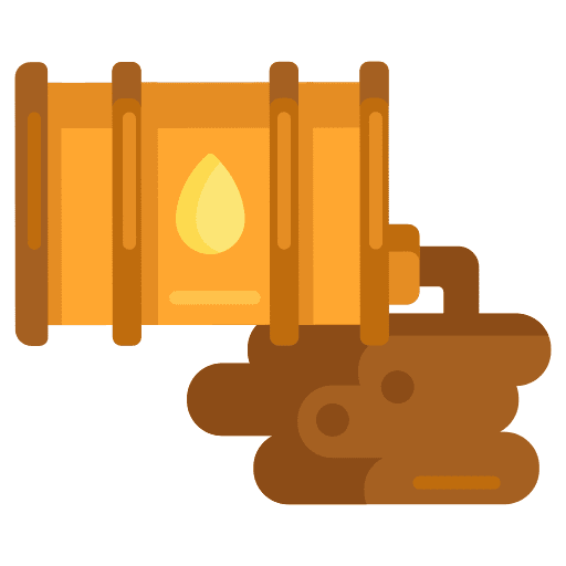 Toxic spill fuel industry waste icon