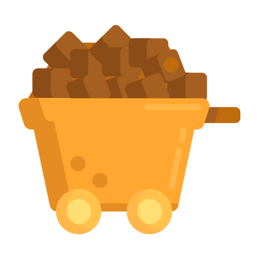 Coal nature fire ecology icon