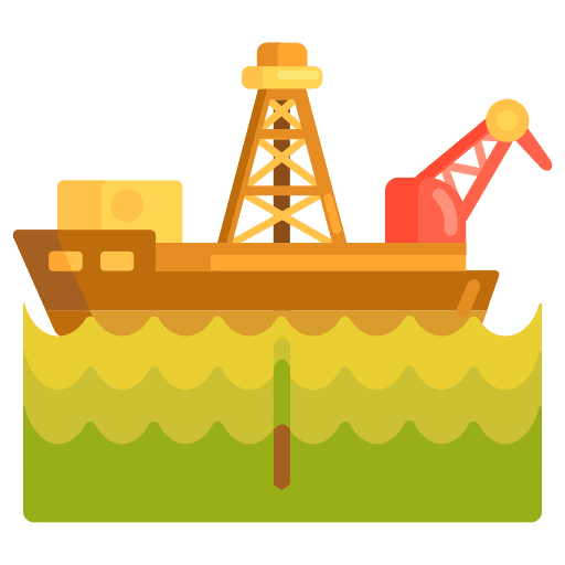 Drill fuel drilling rig energy icon