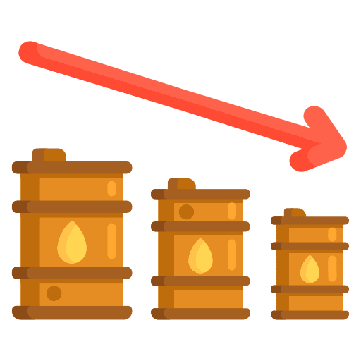 Crisis finances oil financial icon