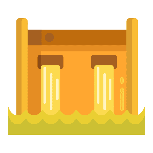 Hydro power industry electronics power generation icon