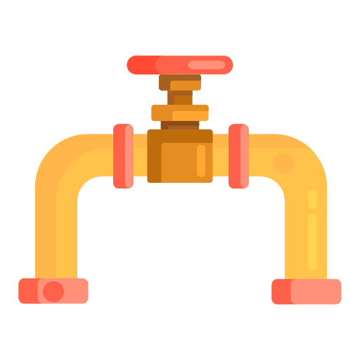 Pipeline tube construction and tools industry icon