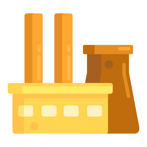 Power plant buildings architecture industrial icon