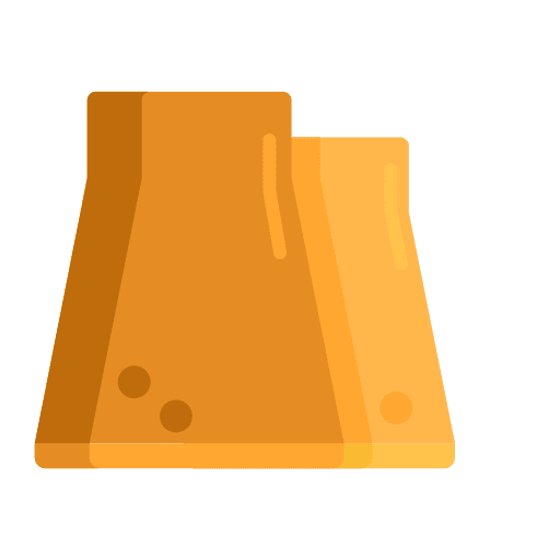 Power plant nuclear radiation chimneys icon