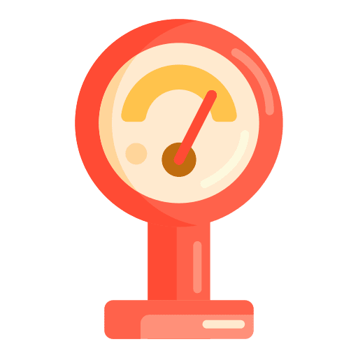 Pressure gauge industry needle icon