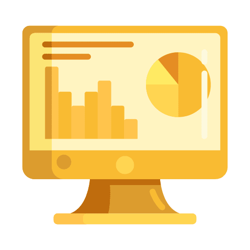 Production data statistics report icon