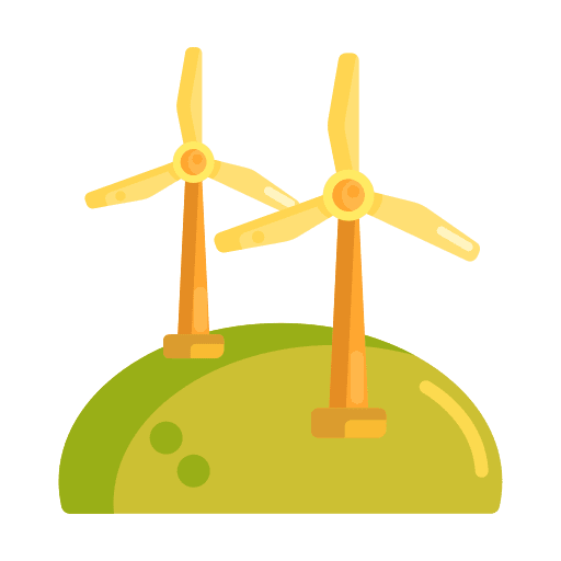 Wind power renewable energy farming and gardening wind power icon
