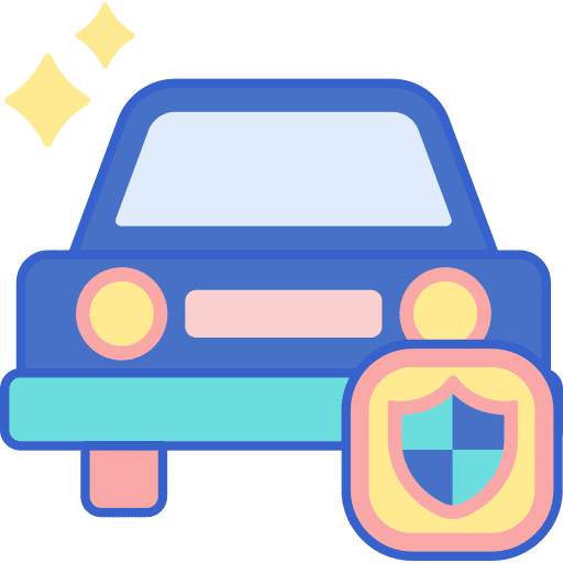 Car insurance secure car transportation icon