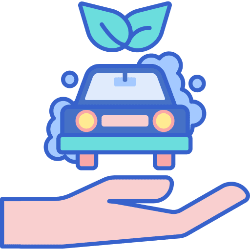 Eco friendly vehicle transportation car wash icon