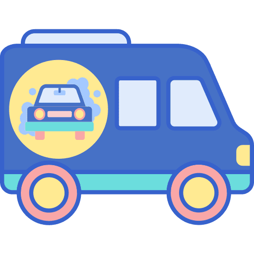 Van car wash truck van icon