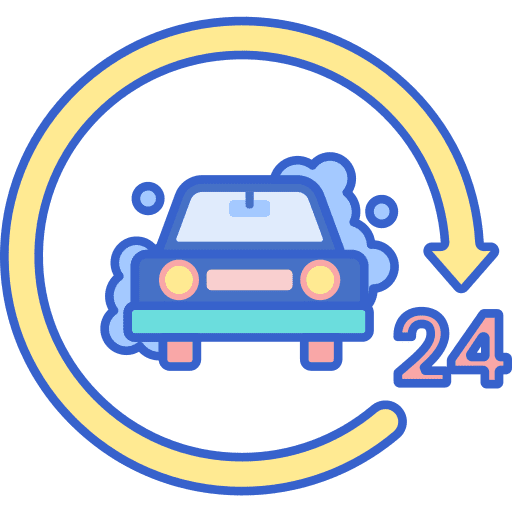 24 hours garage car car repair icon
