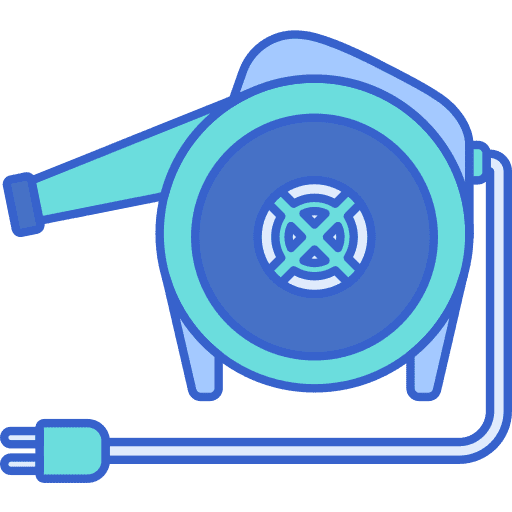 Blower tools wire electronics icon