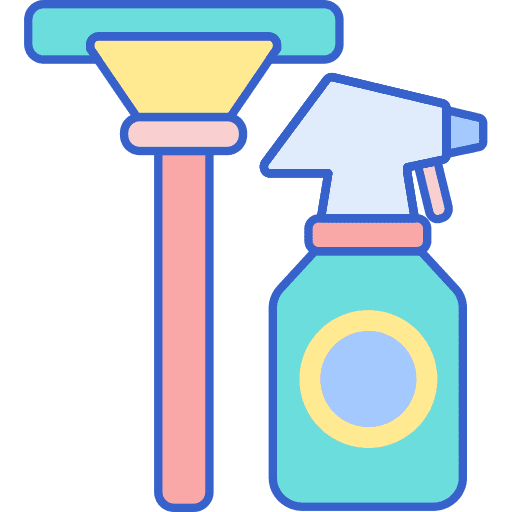 Glass cleaner construction and tools hygiene glass icon