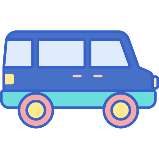 Minivan car transportation vehicle icon