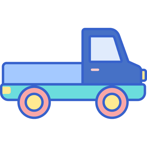 Pickup truck truck shipping and delivery transport icon