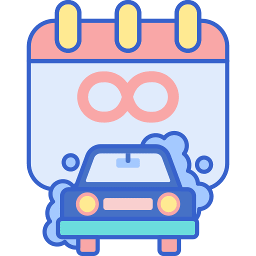Calendar car wash car schedule icon