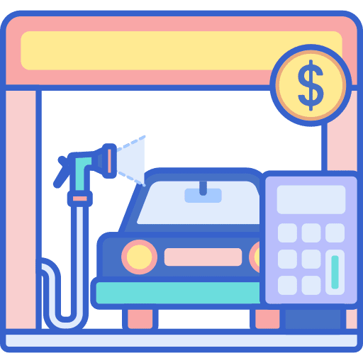 Car wash self service car vehicle icon