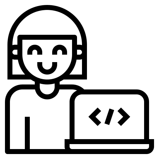 Developer programming computer technology icon