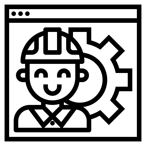 Engineering website interface cogwheel icon
