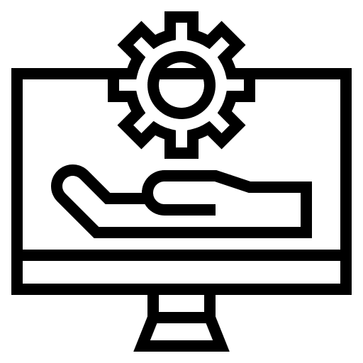 Support gear development customer icon