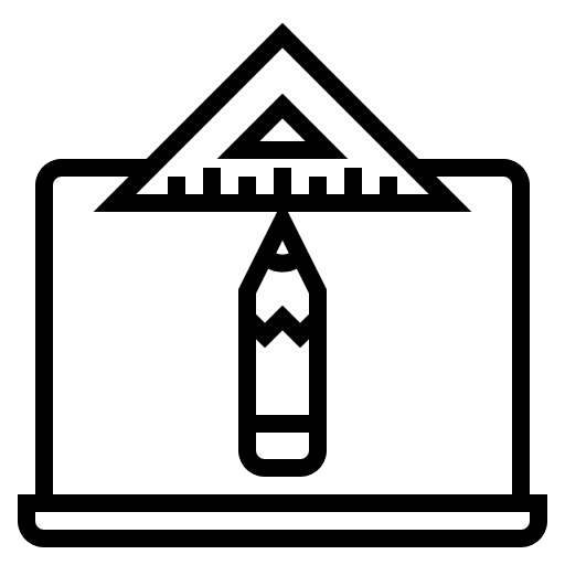 Graphic design development computer laptop icon