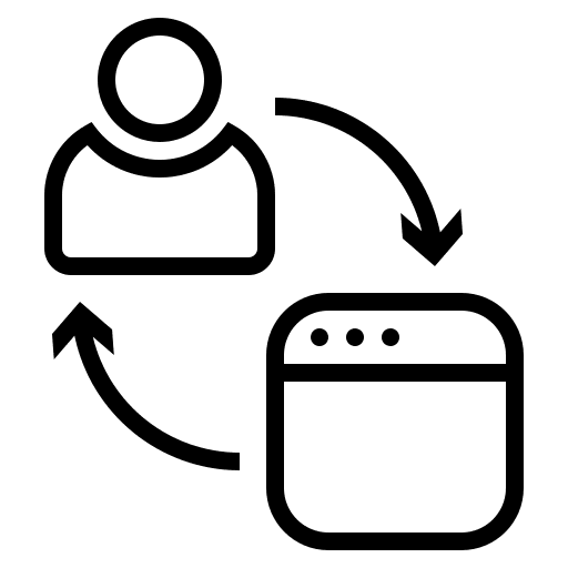 Interaction interface software website icon