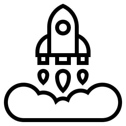 Launch space ship launch space ship transport icon