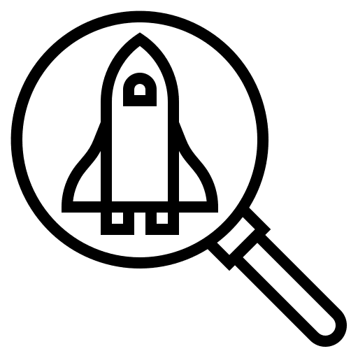 Seo and web speed magnifying glass ui icon