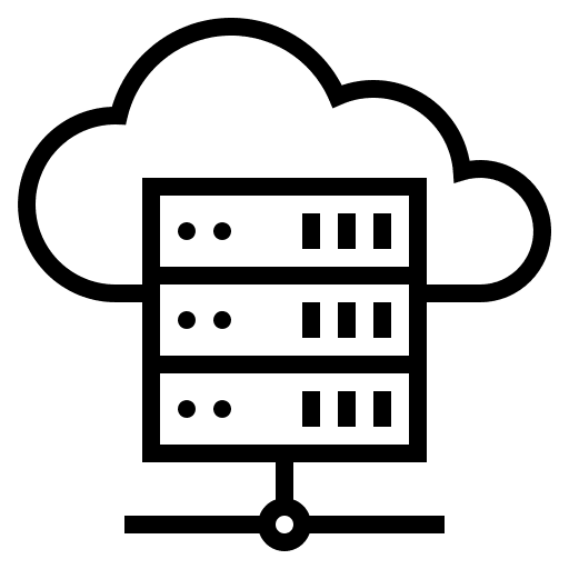 Server hosting seo and web cloud icon